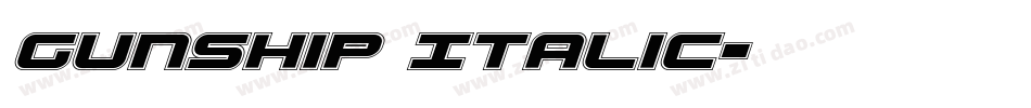 Gunship Italic字体转换